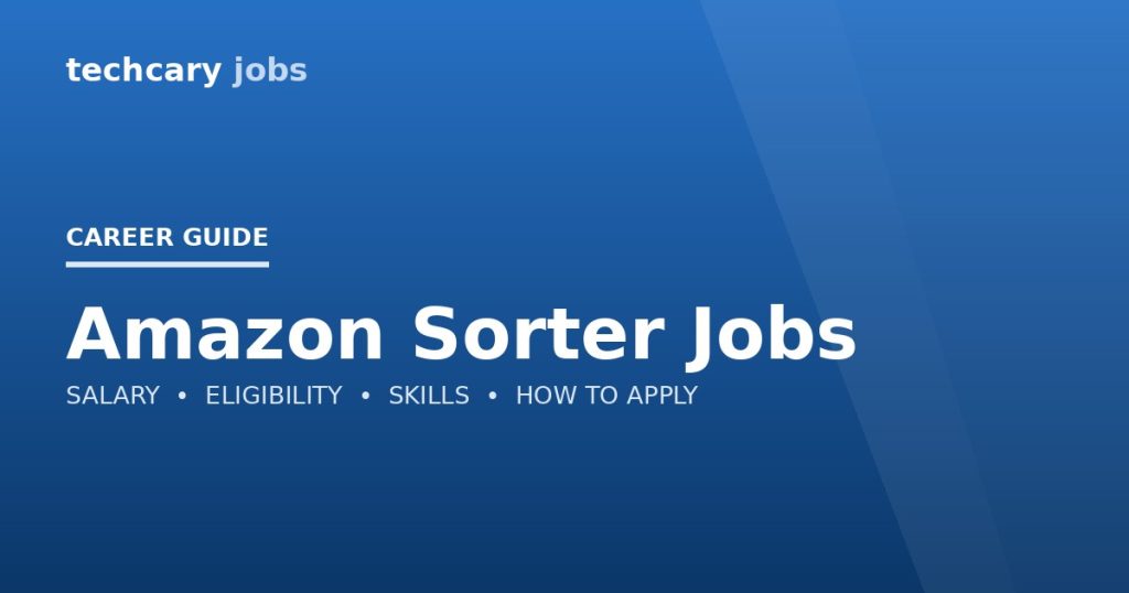 Amazon Sorter Jobs in India 2026