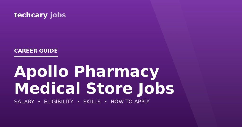Apollo Pharmacy Medical Store Jobs in India 2026