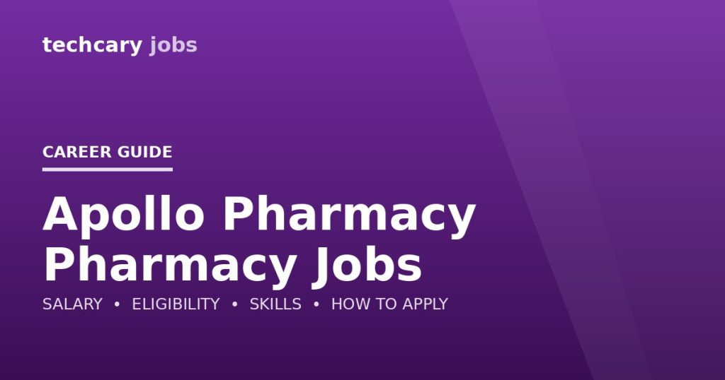 Apollo Pharmacy Pharmacy Jobs in India 2026 Apollo Pharmacy Pharmacy Jobs in India 2026