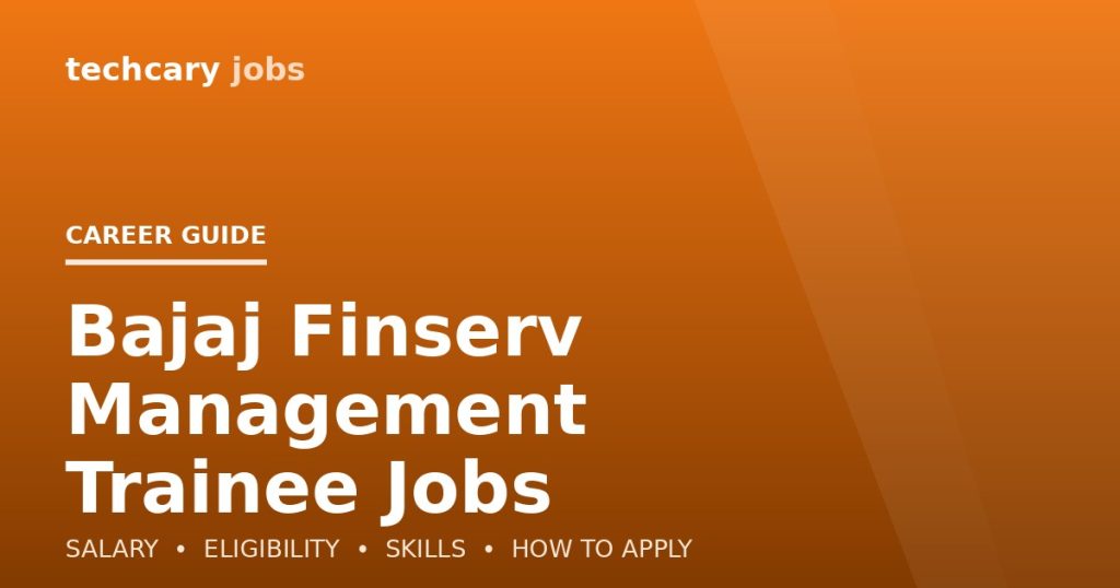 Bajaj Finserv Management Trainee Jobs in India 2026 Bajaj Finserv Management Trainee Jobs in India 2026
