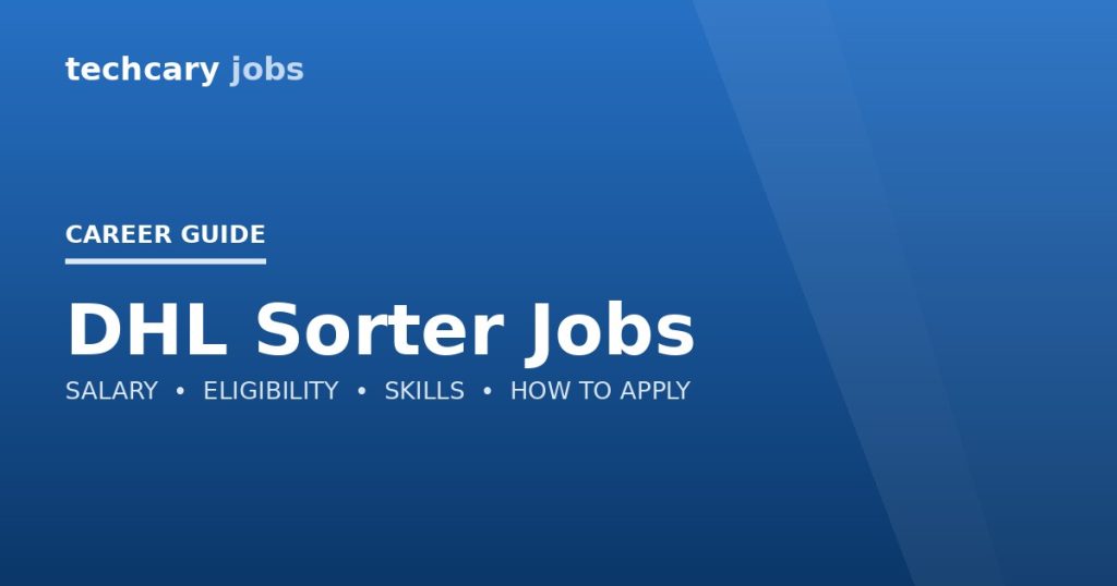 DHL Sorter Jobs in India 2026