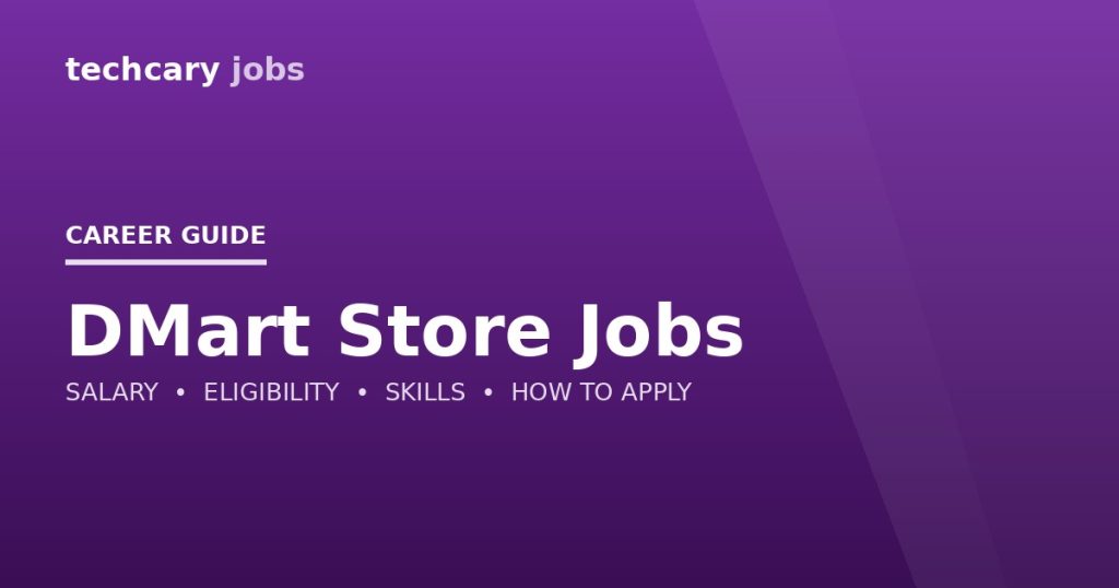 DMart Store Jobs in India 2026