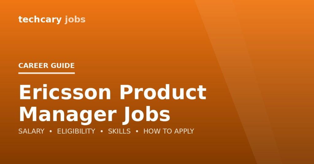 Ericsson Product Manager Jobs in India 2026