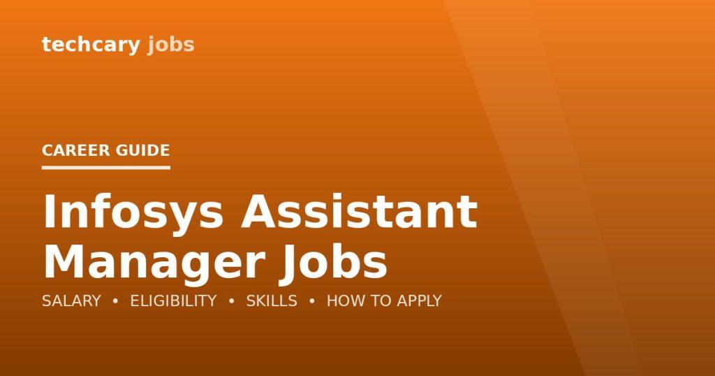 Infosys Assistant Manager Jobs in India 2026 Infosys Assistant Manager Jobs in India 2026