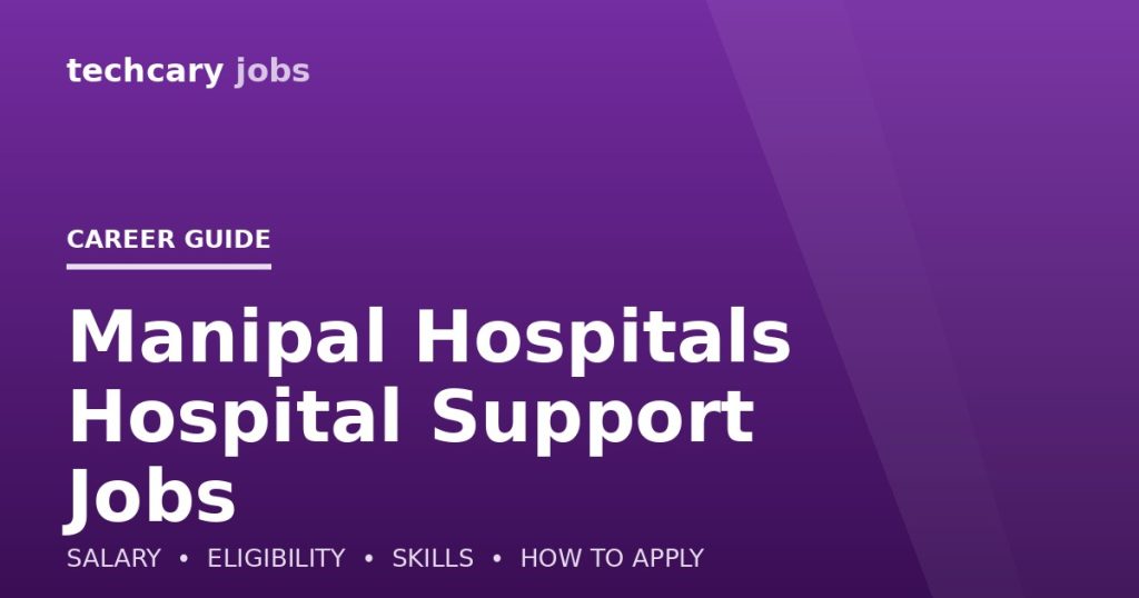 Manipal Hospitals Hospital Support Jobs in India 2026 Manipal Hospitals Hospital Support Jobs in India 2026