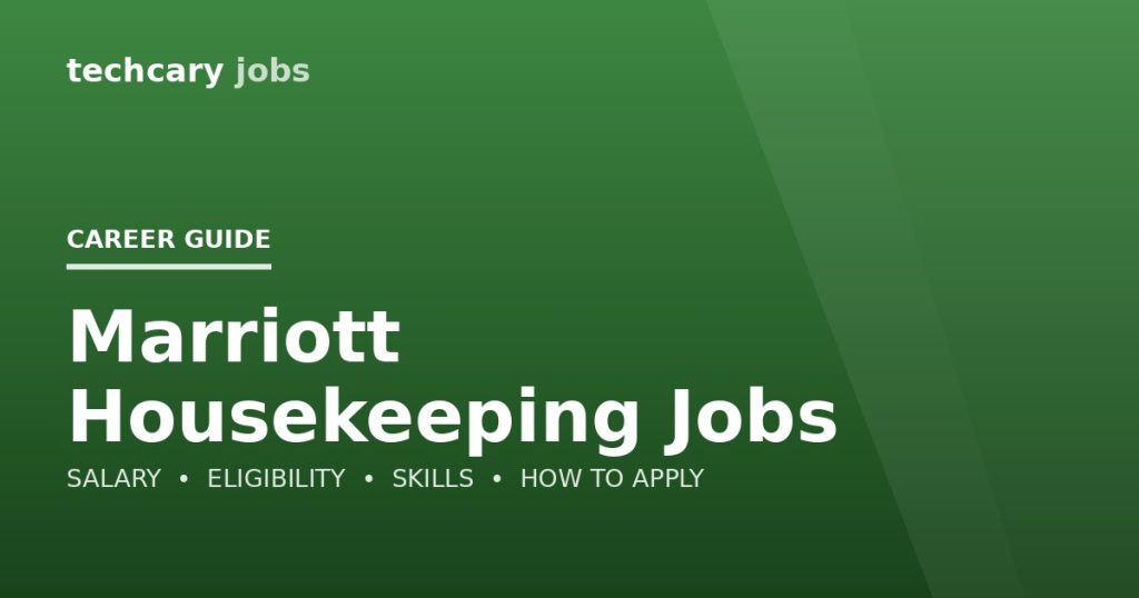 Marriott Housekeeping Jobs in India 2026