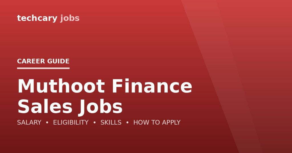 Muthoot Finance Sales Jobs in India 2026 Muthoot Finance Sales Jobs in India 2026