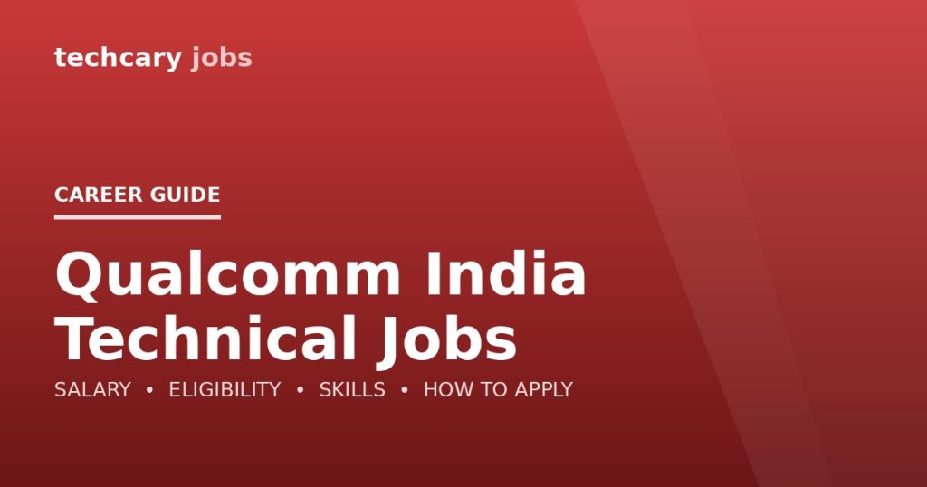 Qualcomm India Technical Jobs in India 2026 Qualcomm India Technical Jobs in India 2026
