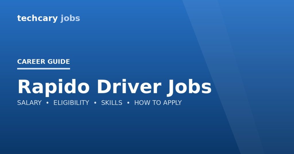 Rapido Driver Jobs in India 2026 Rapido Driver Jobs in India 2026
