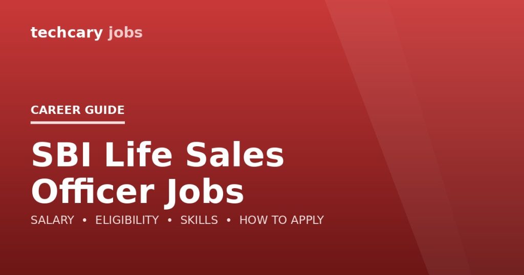 SBI Life Sales Officer Jobs in India 2026