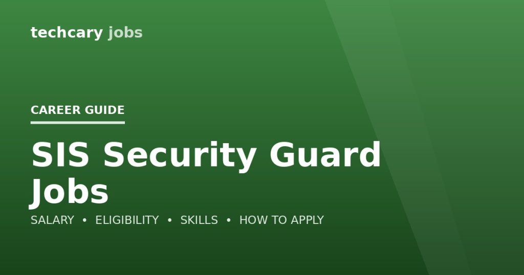 SIS Security Guard Jobs in India 2026