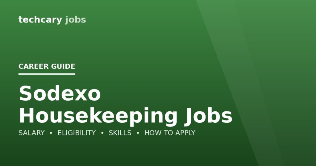 Sodexo Housekeeping Jobs in India 2026 Sodexo Housekeeping Jobs in India 2026