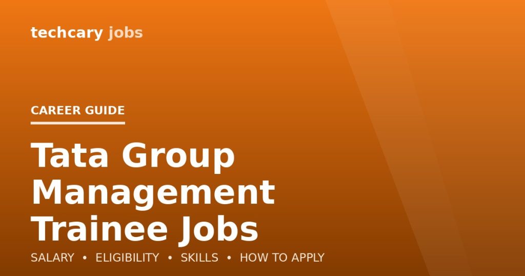 Tata Group Management Trainee Jobs in India 2026