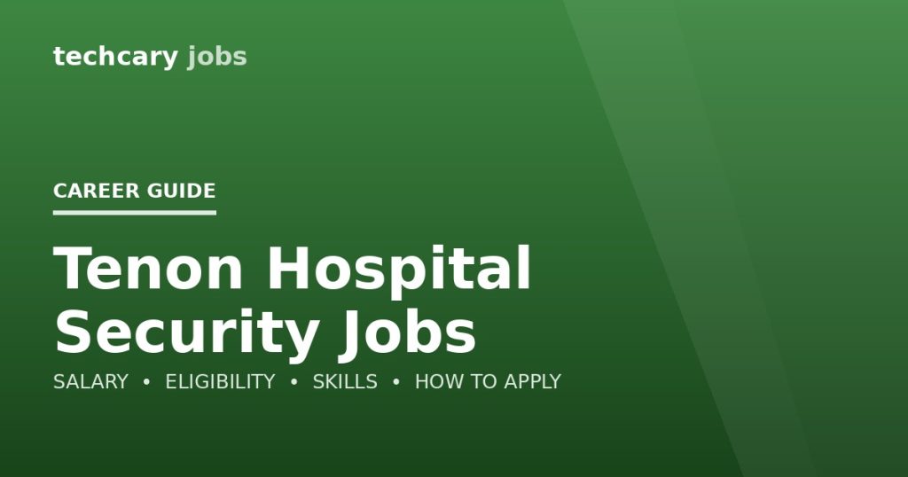 Tenon Hospital Security Jobs in India 2026