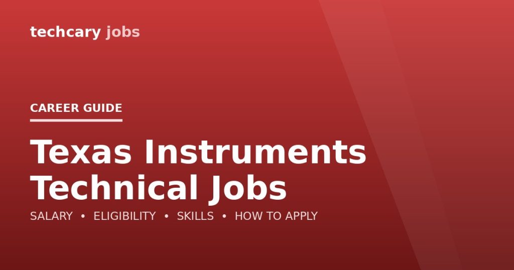 Texas Instruments Technical Jobs in India 2026