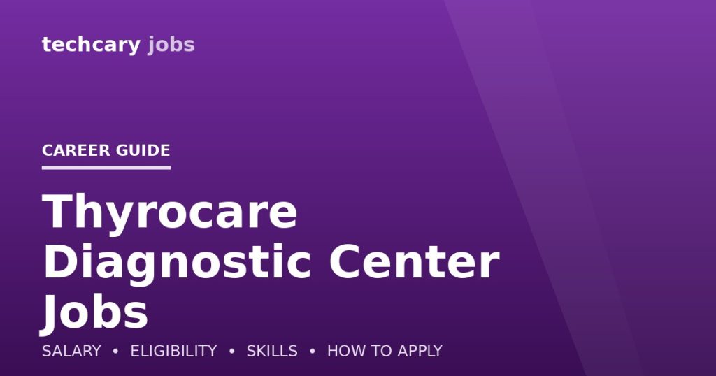 Thyrocare Diagnostic Center Jobs in India 2026 Thyrocare Diagnostic Center Jobs in India 2026