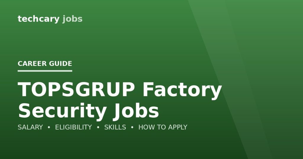 TOPSGRUP Factory Security Jobs in India 2026 TOPSGRUP Factory Security Jobs in India 2026