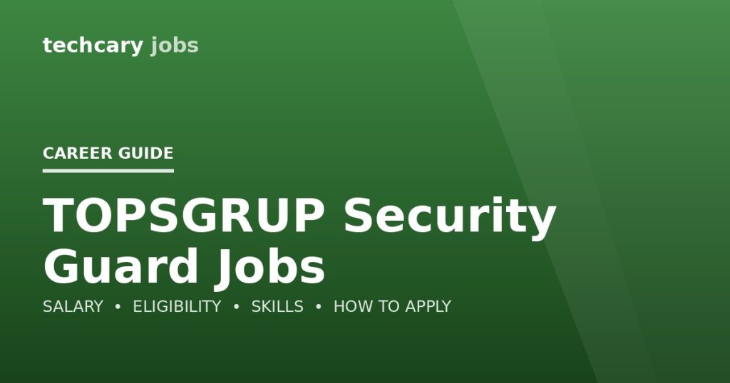 TOPSGRUP Security Guard Jobs in India 2026